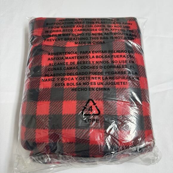 Merry & Bright Buffalo Plaid Pajama Top & Bottom Set Men's Big & Tall Size 4XB - Picture 4 of 6